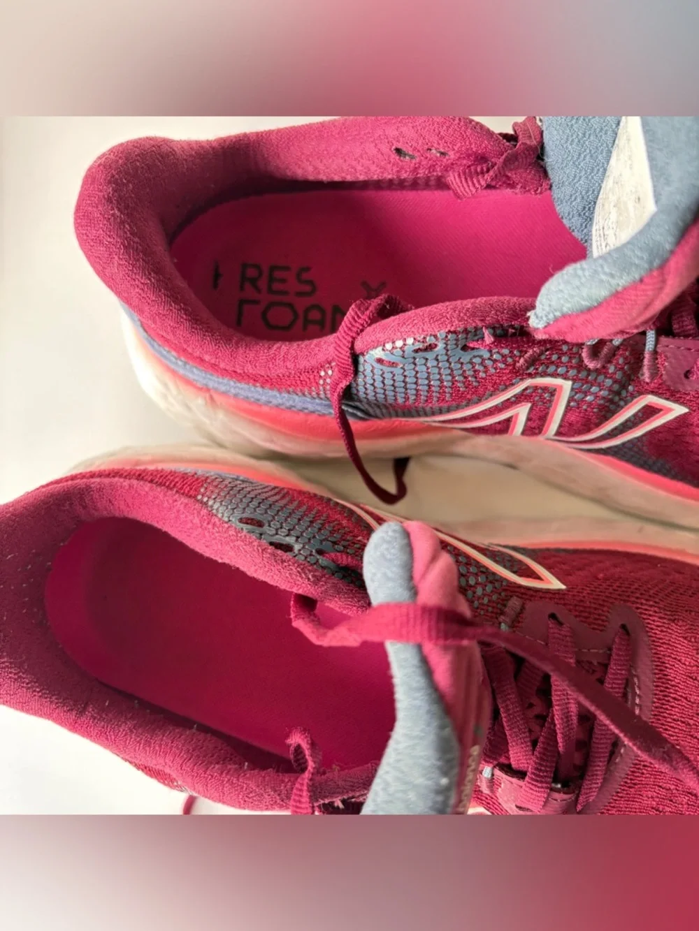New Balance Women's Maroon and Pink Running Shoes